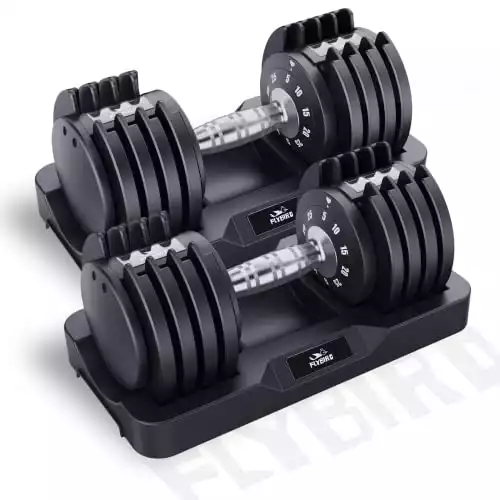 FLYBIRD Adjustable Dumbbell 25 Lbs (Set)